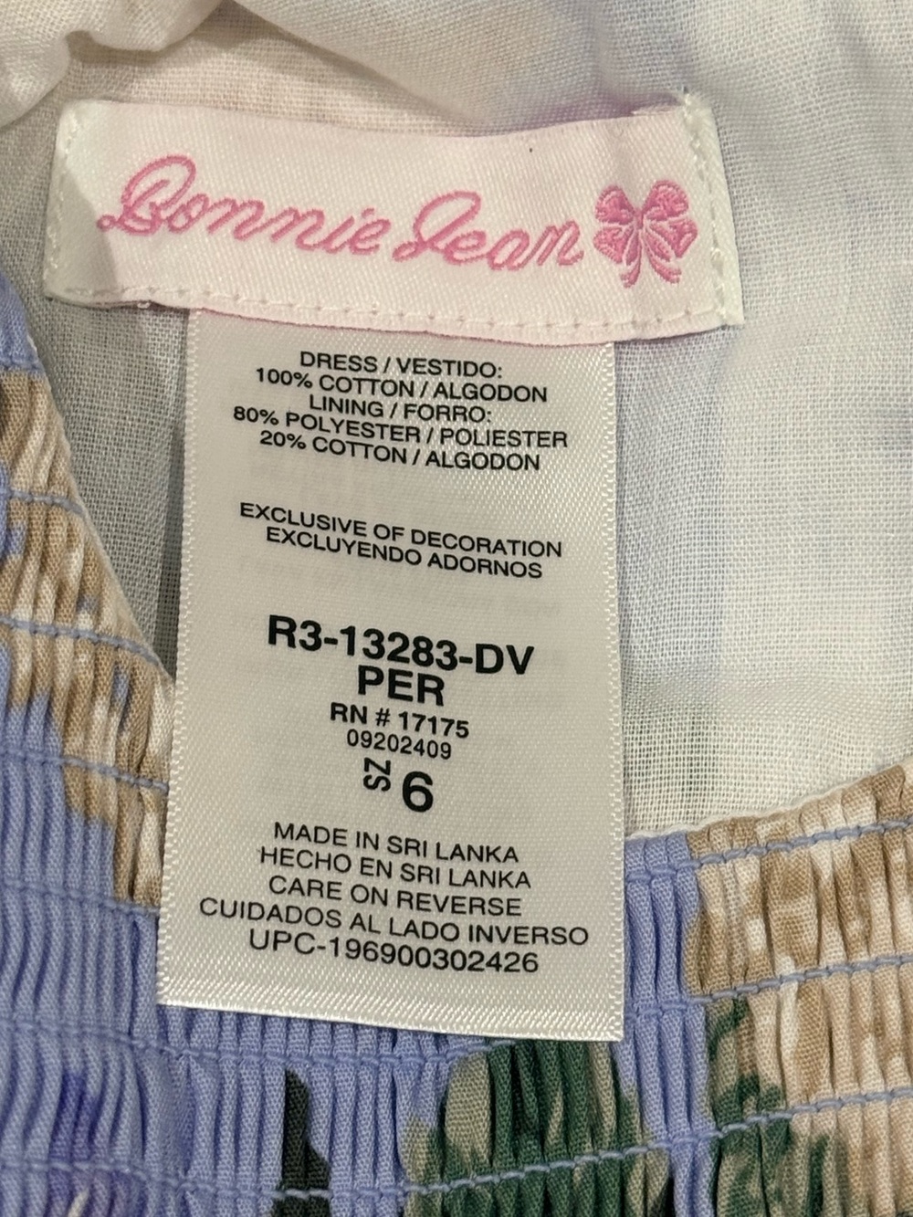 Bonnie Jean Little Girls Sleeveless Flutter Fit + Flare Dress in hydrangea Sz 6 - Picture 7 of 7